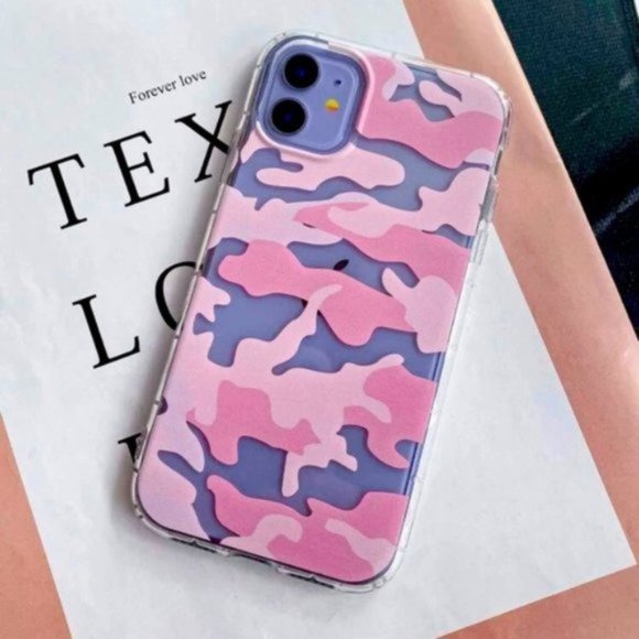 SHEIN Pink Camo Print Iphone 11 case